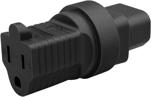 2 قطعة IEC320 C14 إلى 5-15R قابس مهايئ الطاقة، موصل تأريض قياسي أمريكي ثلاثي الشق، 125 فولت 15 أمبير، للكمبيوتر والخادم والإلكترونيات in Kuwait