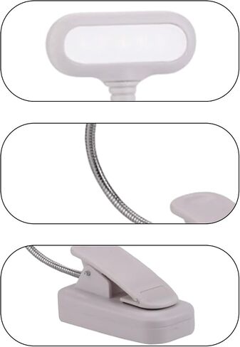 LED Book Light for Reading in Bed, Flexible Clip on Reading Light for Working Studying Black LCC2385-04 in Saudi Arabia