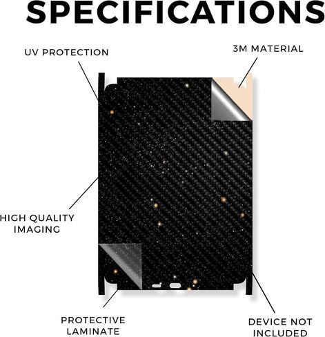 Glossy Glitter Tablet Skin Compatible with Amazon Kindle Scribe 2 (2024) - Starry Night - Premium 3M Vinyl Protective Wrap Decal Cover - Easy to Apply | Crafted in The USA by MightySkins in Saudi Arabia
