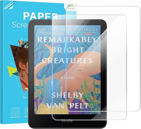 واقي شاشة زجاجي من MoKo مكون من قطعتين لجهاز Kindle Paperwhite الجيل الثاني عشر 2024 وKindle Colorsoft 2024 و2025، مضاد للفقاعات والخدش بصلابة 9H عالية الدقة من الزجاج المقسى الشفاف in Kuwait