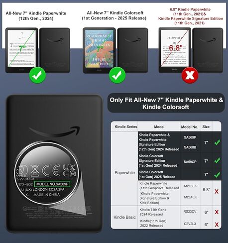واقي شاشة زجاجي من MoKo مكون من قطعتين لجهاز Kindle Paperwhite الجيل الثاني عشر 2024 وKindle Colorsoft 2024 و2025، مضاد للفقاعات والخدش بصلابة 9H عالية الدقة من الزجاج المقسى الشفاف in Kuwait