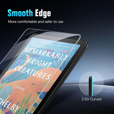 واقي شاشة زجاجي من MoKo مكون من قطعتين لجهاز Kindle Paperwhite الجيل الثاني عشر 2024 وKindle Colorsoft 2024 و2025، مضاد للفقاعات والخدش بصلابة 9H عالية الدقة من الزجاج المقسى الشفاف in Kuwait