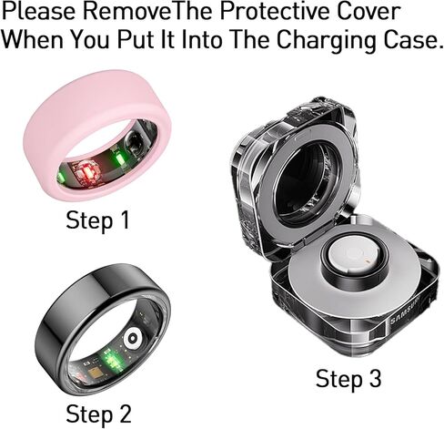 5pcs Smart Ring Cover Silicone Rings Protector for Gym,Compatible with RingConn Gen 2 & Oura Ring Gen 4,Anti-Scratch Elastic Silicone Case(S for Size 5-10,M for Size 11-13) Black in Kuwait
