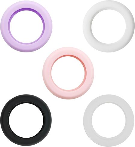 5pcs Smart Ring Cover Silicone Rings Protector for Gym,Compatible with RingConn Gen 2 & Oura Ring Gen 4,Anti-Scratch Elastic Silicone Case(S for Size 5-10,M for Size 11-13) Black in Kuwait