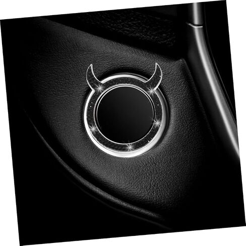 Mobestech Rhinestone Push Start Button Cover Car Decorative Sticker Zinc Alloy Car Interior Accessories in Saudi Arabia