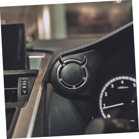 Mobestech Rhinestone Push Start Button Cover Car Decorative Sticker Zinc Alloy Car Interior Accessories in Saudi Arabia