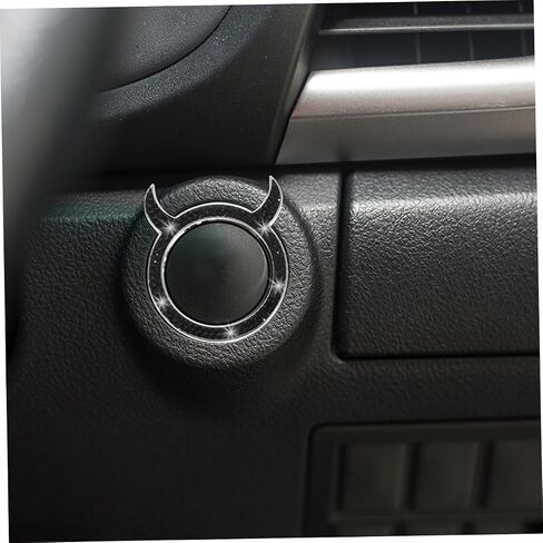 Mobestech Rhinestone Push Start Button Cover Car Decorative Sticker Zinc Alloy Car Interior Accessories in Saudi Arabia