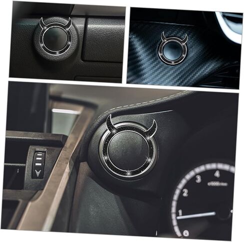 Mobestech Rhinestone Push Start Button Cover Car Decorative Sticker Zinc Alloy Car Interior Accessories in Saudi Arabia