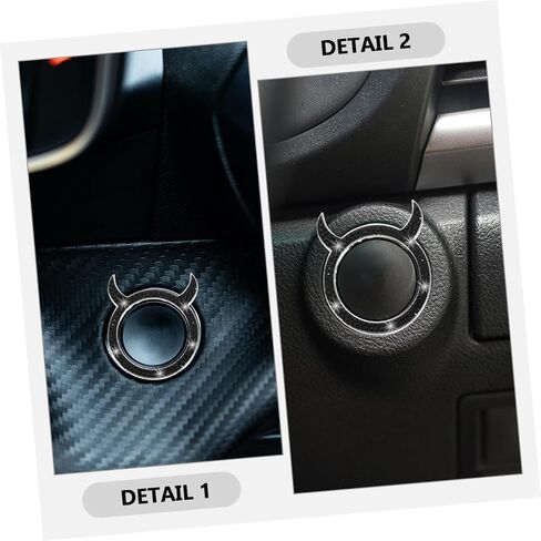 Mobestech Rhinestone Push Start Button Cover Car Decorative Sticker Zinc Alloy Car Interior Accessories in Saudi Arabia