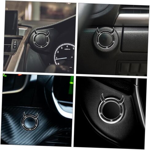Mobestech Rhinestone Push Start Button Cover Car Decorative Sticker Zinc Alloy Car Interior Accessories in Saudi Arabia