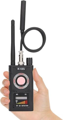 Hidden Camera Detector, Anti Spy RF Signal Detector & GPS Tracker Finder, Portable Bug Detector Device for GPS Locator/AirTag, Wireless Listening Device Scanner for Travel, Hotel, Car, Home Black in Saudi Arabia