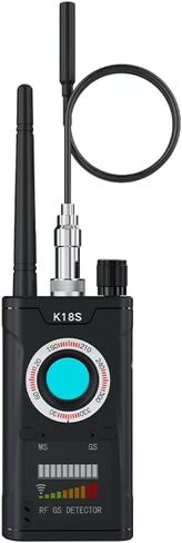 Hidden Camera Detector, Anti Spy RF Signal Detector & GPS Tracker Finder, Portable Bug Detector Device for GPS Locator/AirTag, Wireless Listening Device Scanner for Travel, Hotel, Car, Home Black in Saudi Arabia