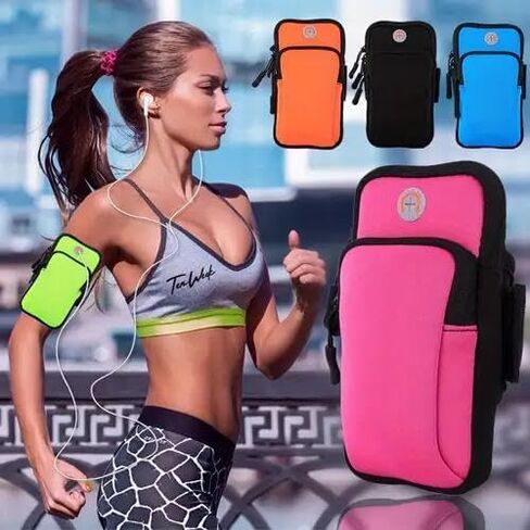 1PC Waterproof Black Running Armband, Ideal for Sports, Black in Saudi Arabia