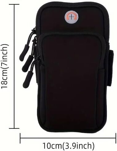 1PC Waterproof Black Running Armband, Ideal for Sports, Black in Saudi Arabia