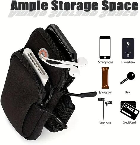 1PC Waterproof Black Running Armband, Ideal for Sports, Black in Saudi Arabia