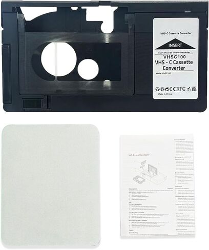 محول شريط كاسيت VHS-C لكاميرات الفيديو المزودة بمحرك مثالي لمشغل VCR ومشغل أشرطة الفيديو وVHS للتحويل الرقمي in Kuwait
