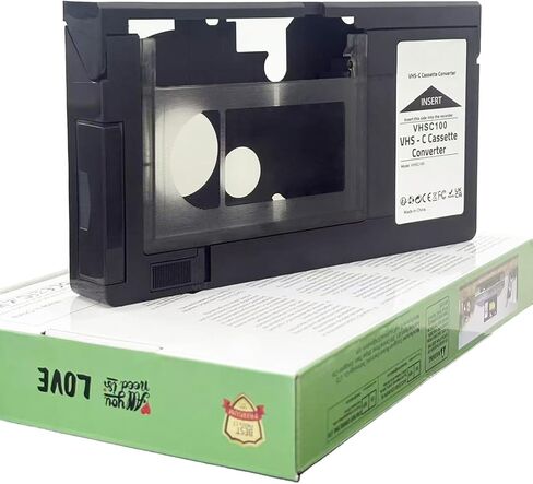 محول شريط كاسيت VHS-C لكاميرات الفيديو المزودة بمحرك مثالي لمشغل VCR ومشغل أشرطة الفيديو وVHS للتحويل الرقمي in Kuwait