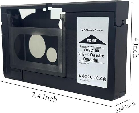 محول شريط كاسيت VHS-C لكاميرات الفيديو المزودة بمحرك مثالي لمشغل VCR ومشغل أشرطة الفيديو وVHS للتحويل الرقمي in Kuwait