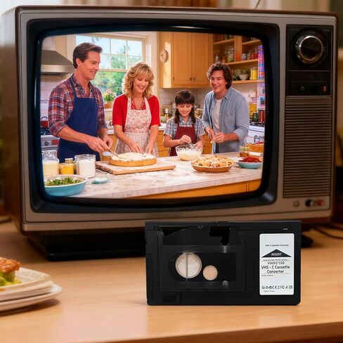 محول شريط كاسيت VHS-C لكاميرات الفيديو المزودة بمحرك مثالي لمشغل VCR ومشغل أشرطة الفيديو وVHS للتحويل الرقمي in Kuwait