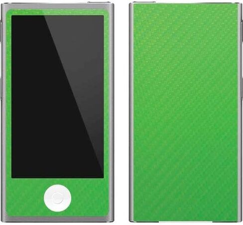 Skinit Decal MP3 Player Skin Compatible with iPod Nano (7th Gen&2012) - Green Carbon Fiber Specialty Texture Material Design in Saudi Arabia