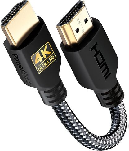 PowerBear 4K HDMI Cable 10 ft | High Speed Hdmi Cables, Braided Nylon & Gold Connectors, 4K @ 60Hz, Ultra HD, 2K, 1080P, ARC & CL3 Rated | for Laptop, Monitor, PS5, PS4, Xbox One, Fire TV, & More in Saudi Arabia