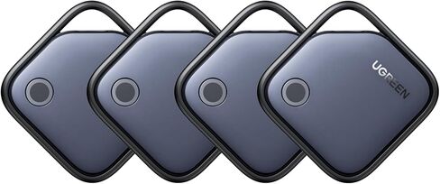 UGREEN FineTrack (iOS Only) Air Tracker Tags 4 Pack, 2-Year Replaceable Battery Bluetooth Tracker Compatible with Apple Find My, Item Finder Smart Tag for Keys, Luggage, Wallet - [Apple MFi Certified] in Saudi Arabia
