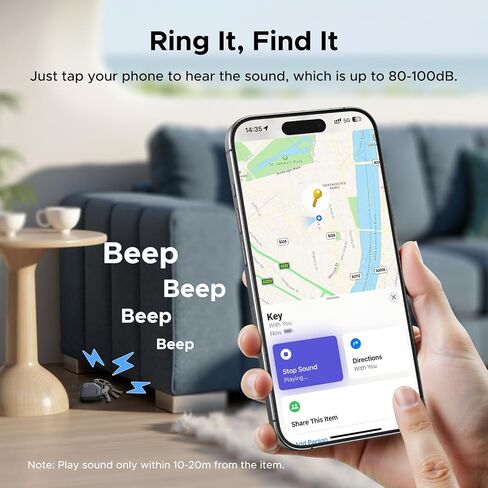UGREEN FineTrack (iOS Only) Air Tracker Tags 4 Pack, 2-Year Replaceable Battery Bluetooth Tracker Compatible with Apple Find My, Item Finder Smart Tag for Keys, Luggage, Wallet - [Apple MFi Certified] in Saudi Arabia