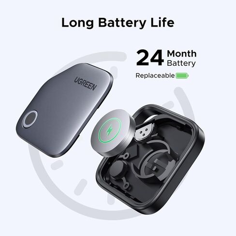 UGREEN FineTrack (iOS Only) Air Tracker Tags 4 Pack, 2-Year Replaceable Battery Bluetooth Tracker Compatible with Apple Find My, Item Finder Smart Tag for Keys, Luggage, Wallet - [Apple MFi Certified] in Saudi Arabia