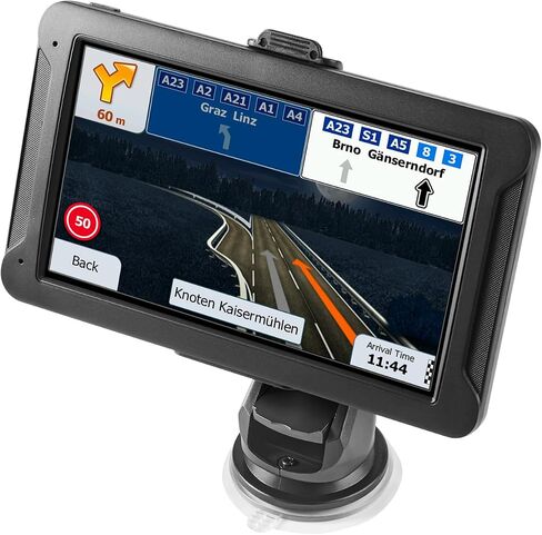 VEVOR GPS Navigator للسيارة، شاشة لمس 7 بوصة، نظام ملاحة GPS سعة 16 جيجا بايت مع كاميرا اندفاعة مدمجة، إرشادات صوتية خطوة بخطوة، تحذير من السرعة والضوء الأحمر، توجيه شاحنة مخصص، لشاحنة السيارة RV in Saudi Arabia