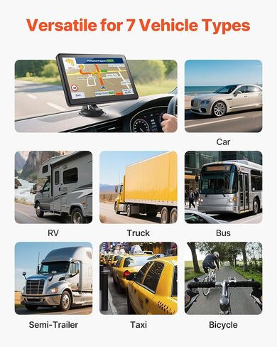 VEVOR GPS Navigator for Car, 9 inch Touch Screen 16GB GPS Navigation System with Lifetime Map Updates, Voice Turn-by-Turn Guidance, Speed and Red Light Warning, Custom Truck Routing, for Car Truck RV in Saudi Arabia