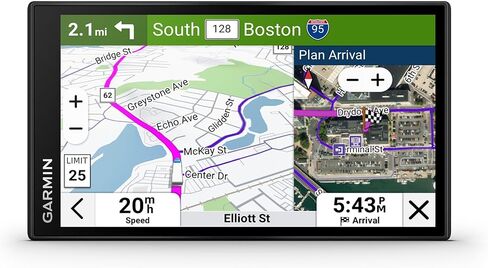 Garmin dezl OTR620 GPS Truck Navigator مع شاشة لمس 6 بوصة، دقة 1280 بكسل، ودعم صور الأقمار الصناعية المباشرة Birdseye (أسود) (متجدد) in Kuwait