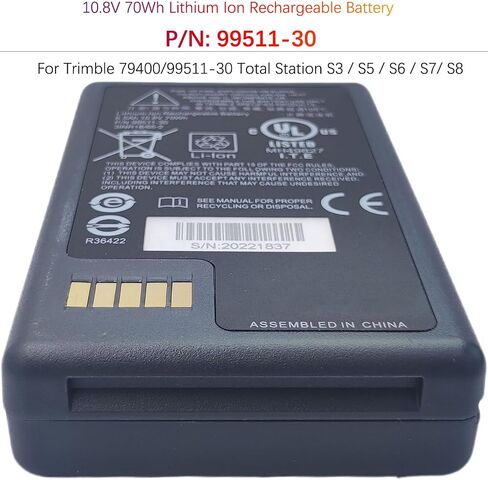 بطارية ليثيوم 99511-30 6500 مللي أمبير 10.8 فولت 70 وات في الساعة قابلة لإعادة الشحن لـ Trimble 79400، 99511-30، محطة إجمالية S3، محطة إجمالية S5، محطة إجمالية S6، محطة إجمالية S7، محطة إجمالية S8 in Kuwait