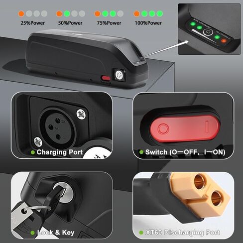 48V Ebike Battery, 15Ah/20Ah/30Ah Hailong 5 Pins Electric Bike XT60 Connector Lithium Battery for Bafang AW Ancheer Voilamart and Other Motors from 0 to 1500W (48V 30Ah 5PIN(LG Cell)) in Saudi Arabia