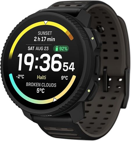 SUUNTO Vertical 2 GPS Sport Watch, Bright 1.5" AMOLED Touchscreen, LED Flashlight, 20-Day Battery Life, Offline Maps, Training Metrics & Recovery Insights, Dual-GNSS, 115+ Sport Modes, Black in Saudi Arabia