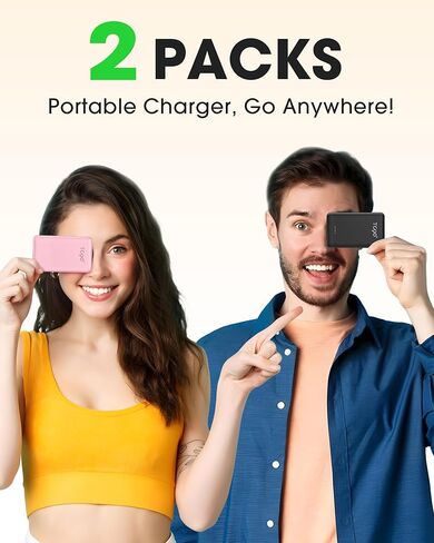 شاحن محمول TG90° 5000 مللي أمبير في الساعة، قابس وكابلات تيار متردد مدمجة، بنك طاقة بحجم الجيب، حزمة بطارية USB C خارجية نحيفة سريعة الشحن متوافقة مع iPhone 17 16 15 14 13 12 Samsung Google iPad in Kuwait