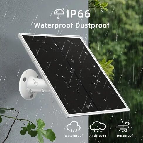 Solar Panel Charger for Ring Camera, Compatible with Ri ng Stick Up Cam, Stick Up Cam Pro, Ring Spotlight Cam Plus/Pro, 6W5V 13ft Charging Cable (White-1Pack) in Saudi Arabia