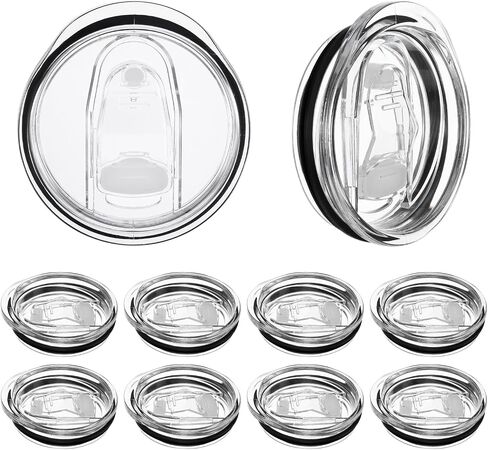 6 Packs 20oz Skinny Tumbler Lid Replacement, Replacement Lids for Tumblers 2.76inch Mouth, Spill Proof Splash Resistant Silicone Sliding Covers BPA-Free & Dishwasher Safe in Saudi Arabia