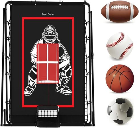 شبكة بيسبول قابلة للتعديل مع 9 جيوب، مدرب رمي 12 زاوية للكرة اللينة وكرة القدم والكرة الطائرة وكرة السلة والتمرين in Kuwait