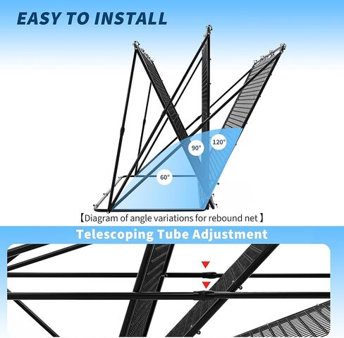 شبكة بيسبول قابلة للتعديل مع 9 جيوب، مدرب رمي 12 زاوية للكرة اللينة وكرة القدم والكرة الطائرة وكرة السلة والتمرين in Kuwait