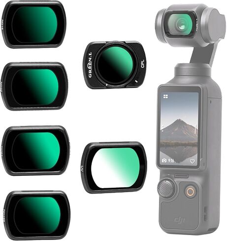 فلتر ND مغناطيسي متغير GREEN.L ND2-ND32، متوافق مع DJI Osmo Pocket 3 Creator Combo، زجاج بصري عالي الدقة متعدد الطبقات in Kuwait