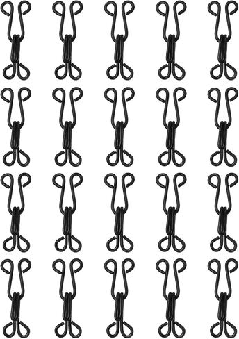 Harfington 100set خطافات خياطة وإغلاق العيون 28 مم 9# الخطاف والعين مثبتات لسرطان البراحيا براون تنورة DIY ، نغمة فضية in Saudi Arabia
