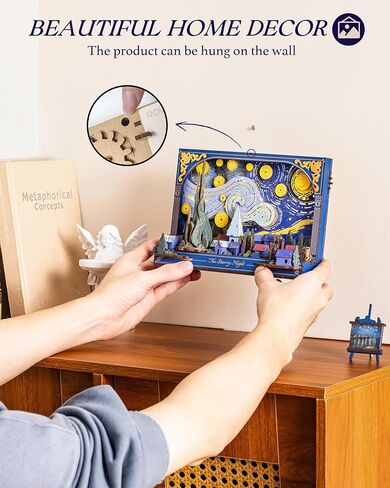 Rowood Sunflower 3D Puzzle Building مع LED ، DIY Vincent Van Gogh Painting Craft Kits للبالغين ، هدية مجموعة نباتات المنزل للمراهقين أطفال في عيد الميلاد in Saudi Arabia