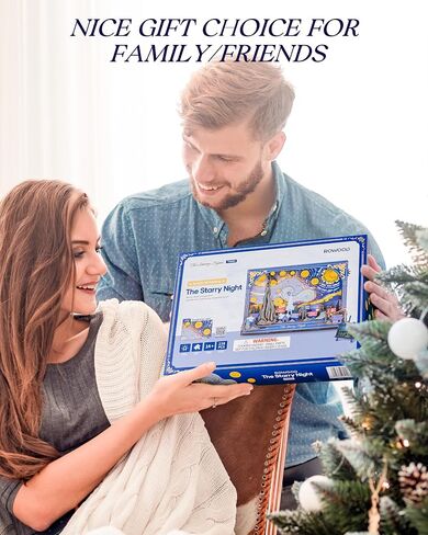 Rowood Sunflower 3D Puzzle Building مع LED ، DIY Vincent Van Gogh Painting Craft Kits للبالغين ، هدية مجموعة نباتات المنزل للمراهقين أطفال في عيد الميلاد in Saudi Arabia