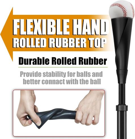 Baseball/Softball Batting Tee-(24"-46") Height Adjustable Premium Portable Baseball Tee with Removable Rubber Top and Heavy Duty Base for All Ages in Kuwait
