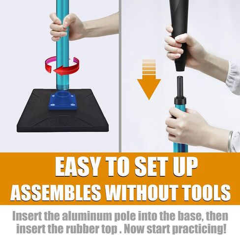Baseball/Softball Batting Tee-(24"-46") Height Adjustable Premium Portable Baseball Tee with Removable Rubber Top and Heavy Duty Base for All Ages in Kuwait