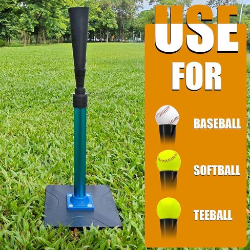 Baseball/Softball Batting Tee-(24"-46") Height Adjustable Premium Portable Baseball Tee with Removable Rubber Top and Heavy Duty Base for All Ages in Kuwait