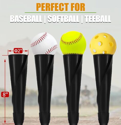 Baseball/Softball Batting Tee-(24"-46") Height Adjustable Premium Portable Baseball Tee with Removable Rubber Top and Heavy Duty Base for All Ages in Kuwait