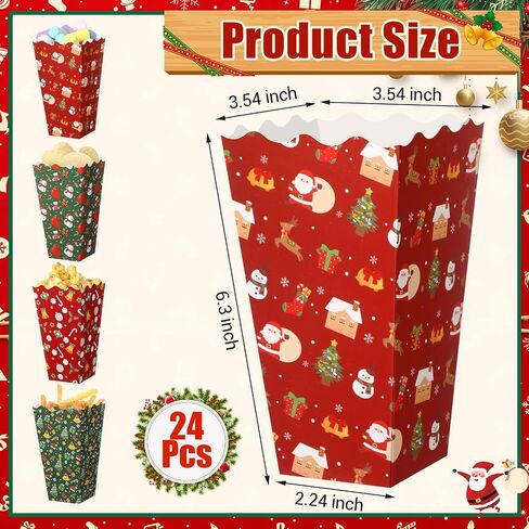 Faccito 48 PCS خريف عيد الشكر صناديق الفشار أوراق اليقطين صناديق الفشار سقوط حاوية الحاوية حزب الحفلات الخفيفة حقيبة مصغرة ورقة حلوى للفيلم ليلي حفلات اللوازم in Saudi Arabia