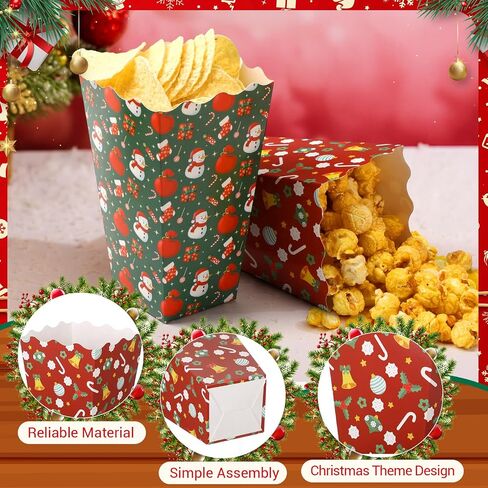 Faccito 48 PCS خريف عيد الشكر صناديق الفشار أوراق اليقطين صناديق الفشار سقوط حاوية الحاوية حزب الحفلات الخفيفة حقيبة مصغرة ورقة حلوى للفيلم ليلي حفلات اللوازم in Saudi Arabia