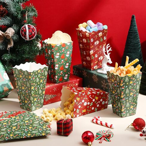 Faccito 48 PCS خريف عيد الشكر صناديق الفشار أوراق اليقطين صناديق الفشار سقوط حاوية الحاوية حزب الحفلات الخفيفة حقيبة مصغرة ورقة حلوى للفيلم ليلي حفلات اللوازم in Saudi Arabia